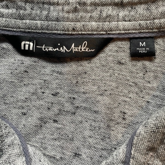 Travis Mathew Heather Grey Golf Polo: Size Medium - Picture 8 of 11